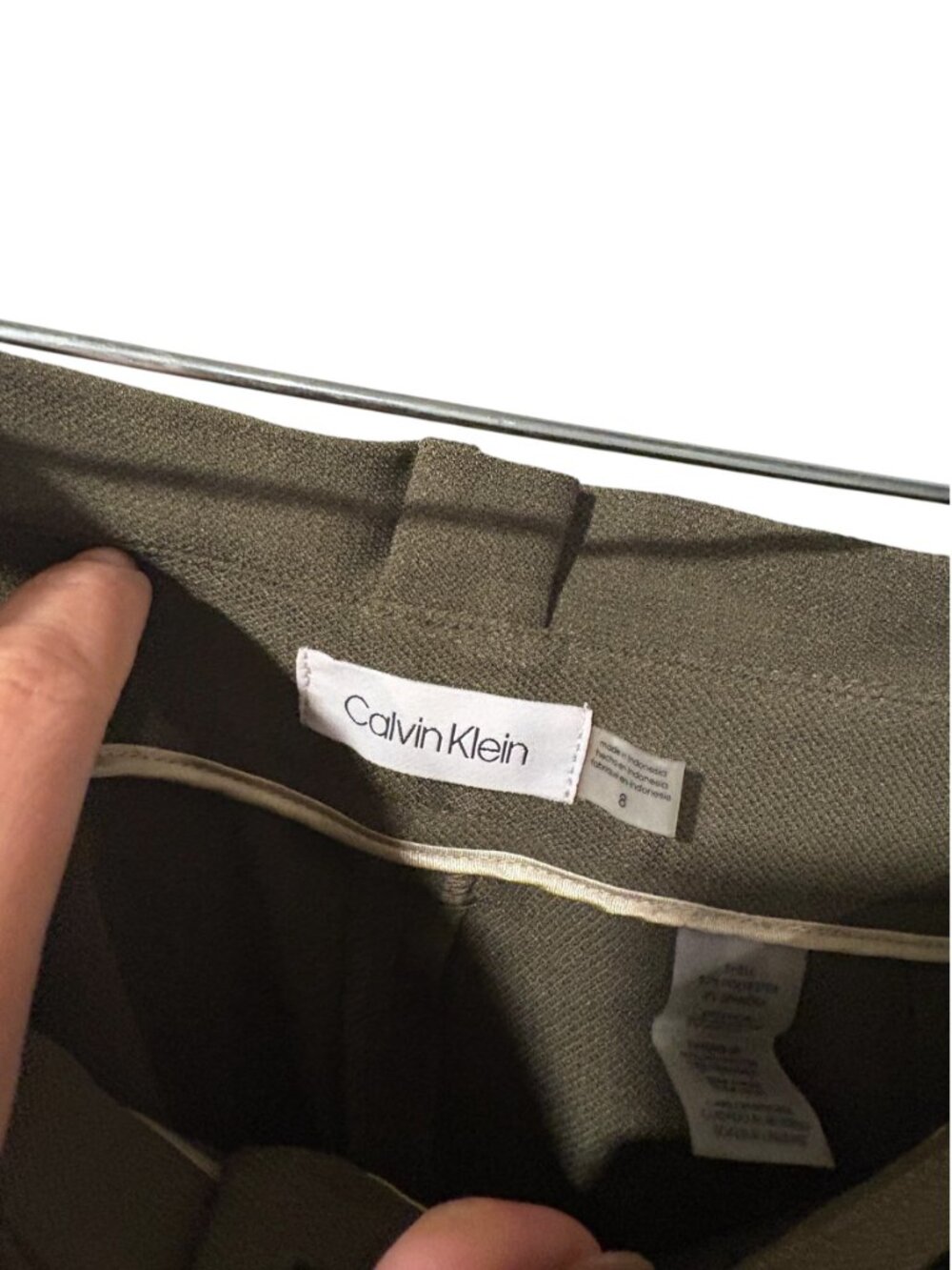 Calvin Klein Paperbag Waist Tie Pants - Picture 6 of 7
